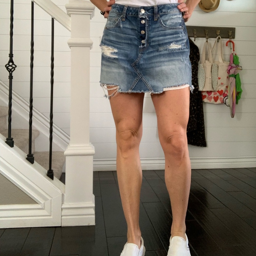 Denim mini skirt